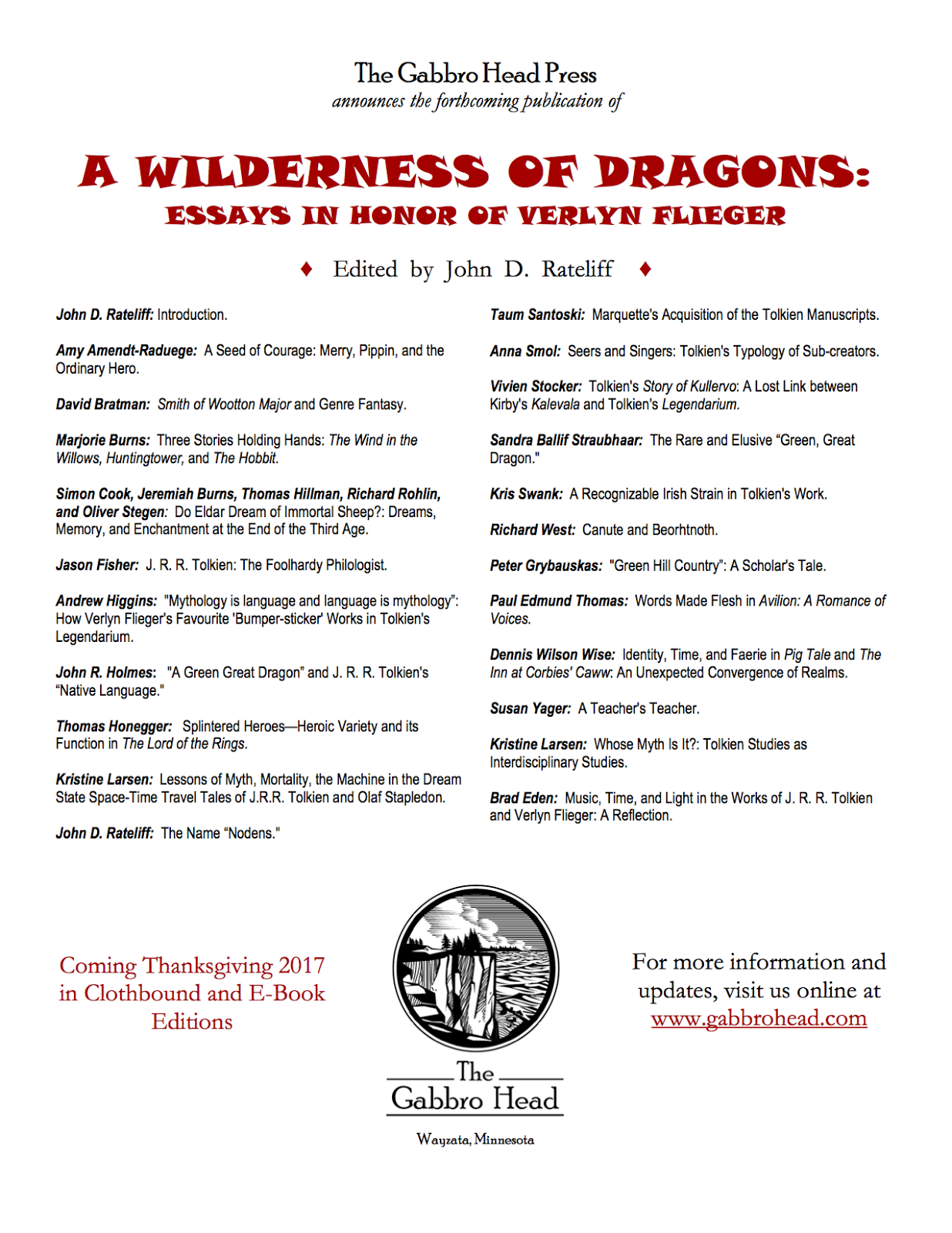 A Wilderness of Dragons: Essays in Honor of Verlyn Flieger