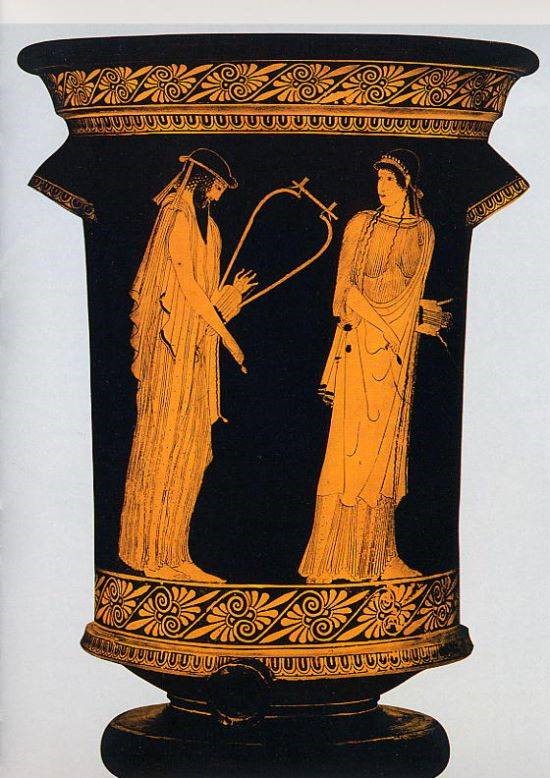 Alcaeus and Sappho Vase c 470 BCE